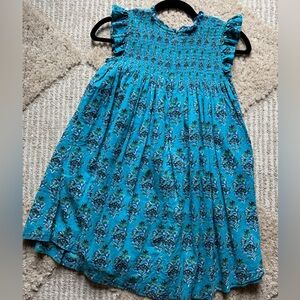 Pink Chicken Turquoise Patterned Dress Girls Sz 10